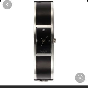 Kate Spade Carousel Bangle Watch Black and Silver